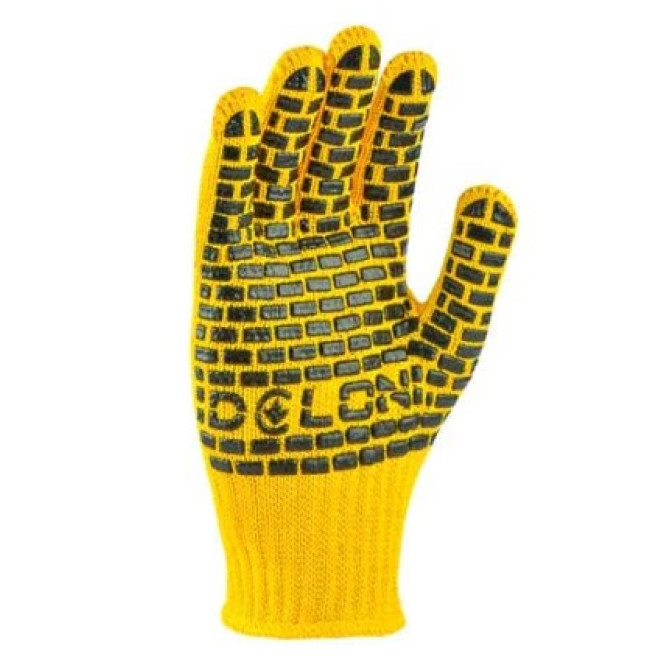 Рукавички Doloni ПВХ жовті Будівельник (4078)