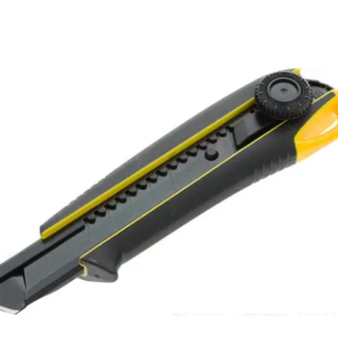 Ніж сегментний 18мм обгуммований гвинтовий замок СИЛА 400224