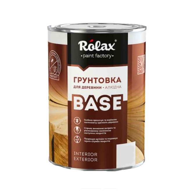 Грунтовка алкідна для дерева Rolax Base 2,5л
