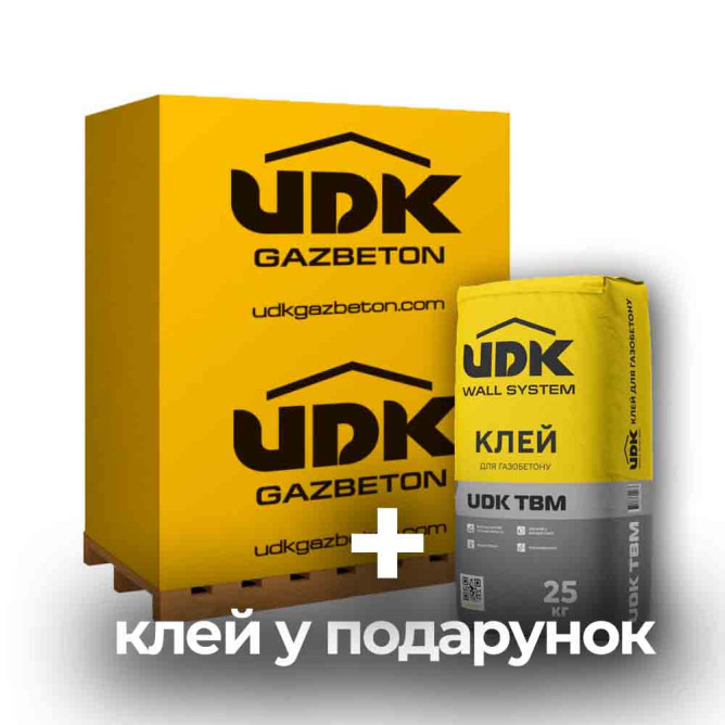 Газобетон UDK 400*200*600 (паллета 1,92 м3 - 40 шт)