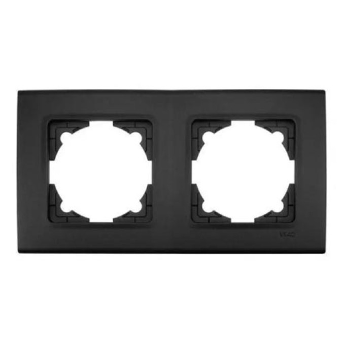 Рамка двойная горизонтальная Linnera Черная Ночь 90484002