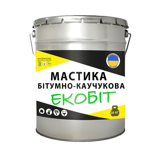 Мастика бітумна каучукова Екобіт 20 кг