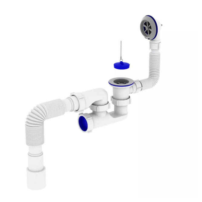 Сифон для ванны Kronoplast В-0550 40/50 з переливом