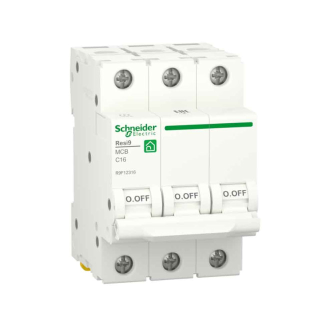 Автомат 6kA 3P 16A C, Resi9 Schneider Electric R9F12316