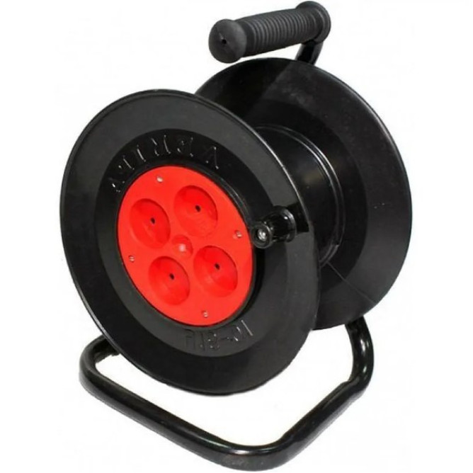 Котушка переносна з розетками 4 шт. 25м, для намотування дроту 16А