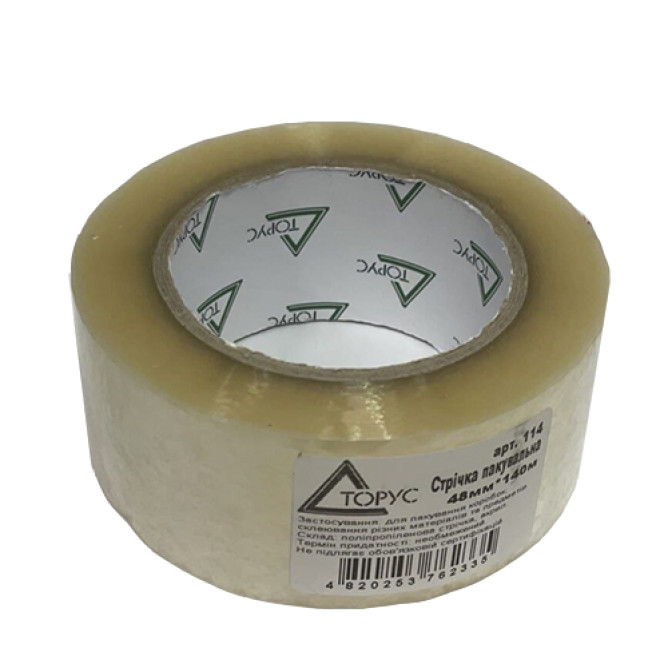 Скотч 48 мм * 140 м, ТОРУС прозорий