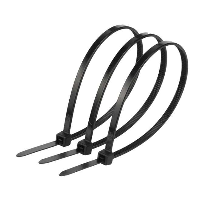 Кабельна стяжка 200х3 мм, пачка 100 шт, чорна Apro