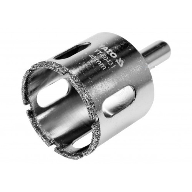 Свердло корончате по гресу та кераміці YATO діам-40 мм YT-60431