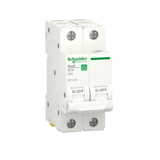 Автомат 6kA 2P 20A C, Resi9 Schneider Electric R9F12220