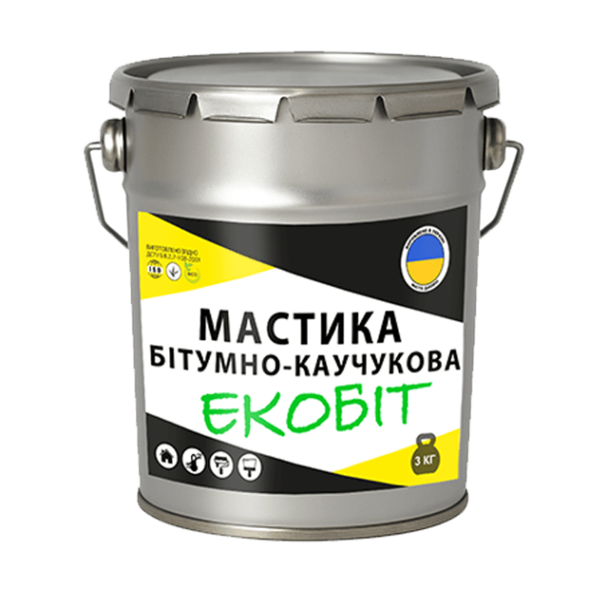 Мастика бітумна каучукова Екобіт 3 кг