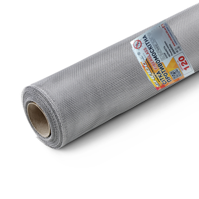 Сетка москитная ЕВРО Shadow серая ПВХ 0,9х30 м