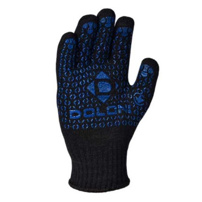 Рукавички Doloni ПВХ чорні подвійні (648) з малюнком