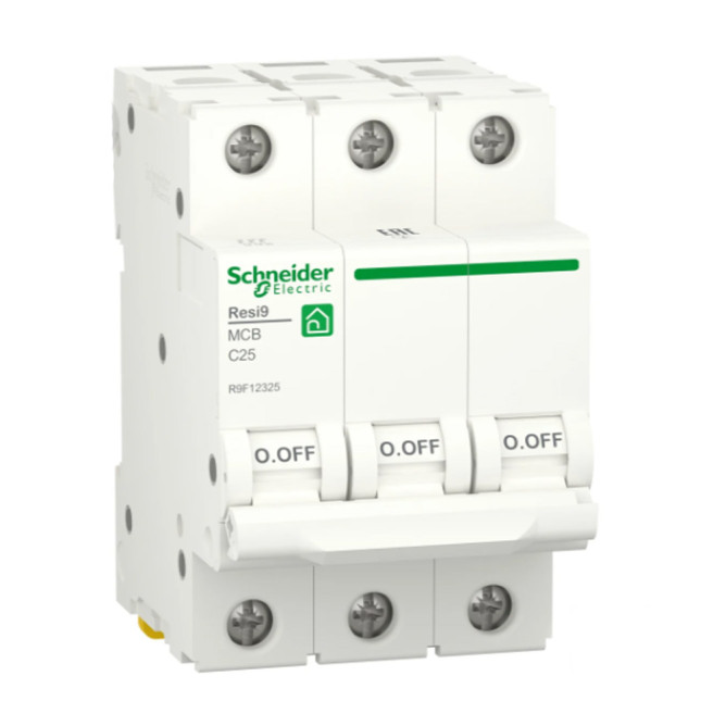 Автомат 6kA 3P 25A C, Resi9 Schneider Electric R9F12325