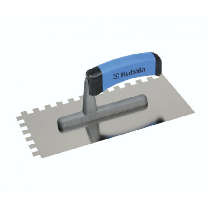 Гладилка зубчаста 130×270 мм, зуб 12×12 мм, нержавіюча сталь Кубала (Kubala) G-1 0205