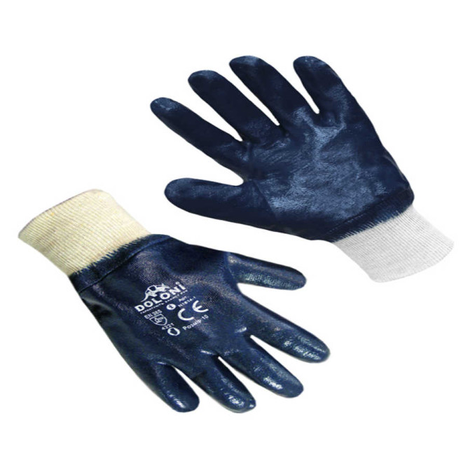 Рукавички D-OIL з нітриловим покриттям СИНІ 850 гумка