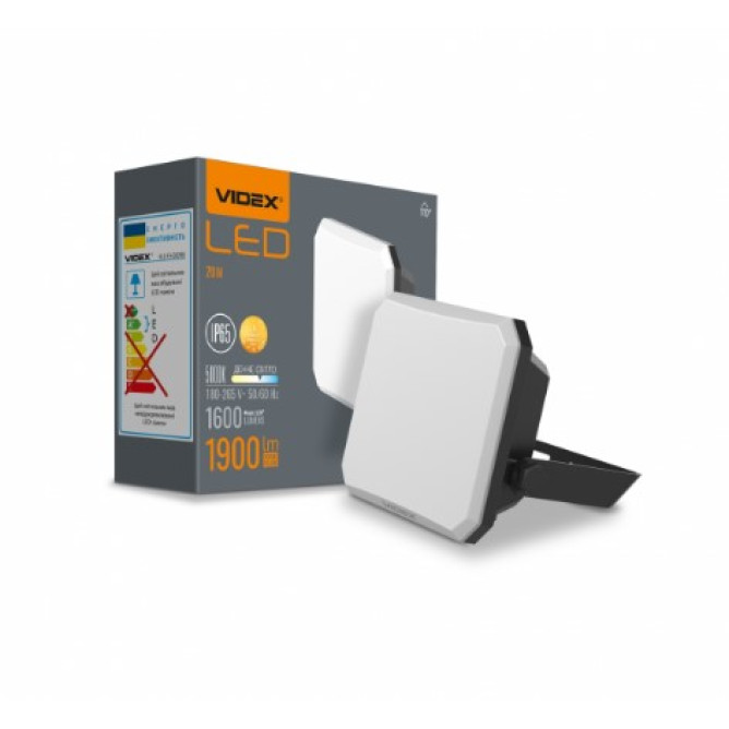 Прожектор Videx 20W 5000К VLE-F3-0205B ЧЕРНЫЙ 27713 