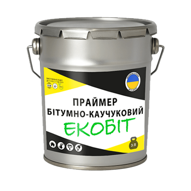 Праймер бітумно-каучуковий Екобіт 3 л