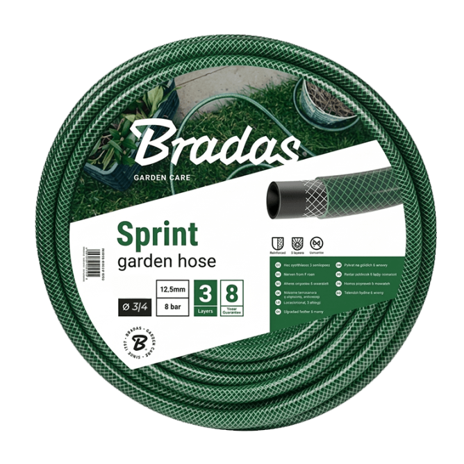 Шланг для поливу 3/4" 20м тришаровий армований Bradas SPRINT (WFS3/420)