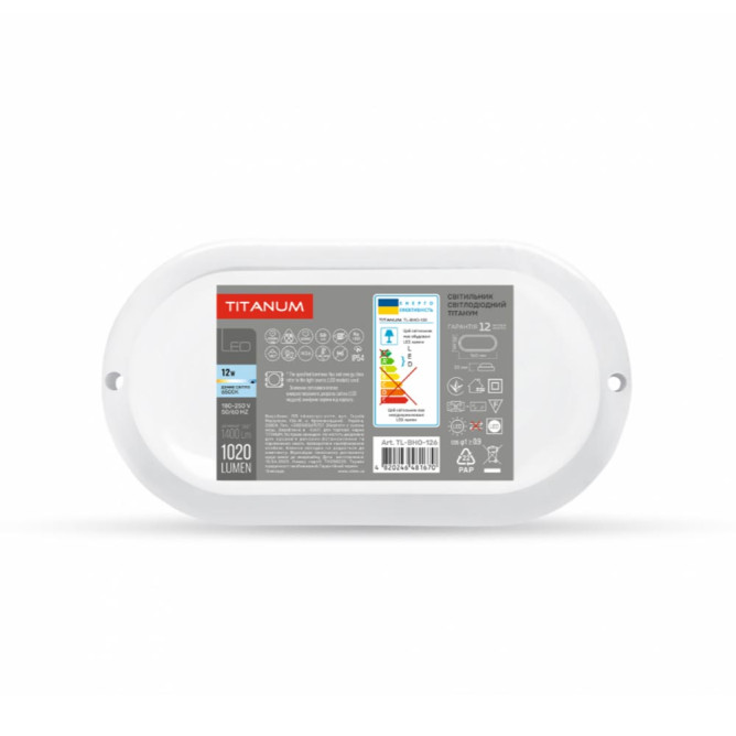 Світильник світлодіодний TITANUM 12W 6500K TL-BHO-126 26596