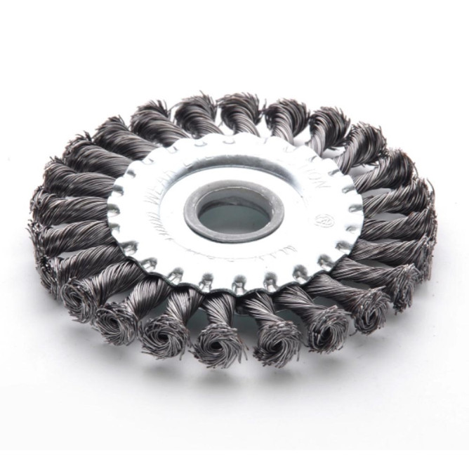 Щетка круг из плетеной проволоки 125мм (КШМ) APRO 830431