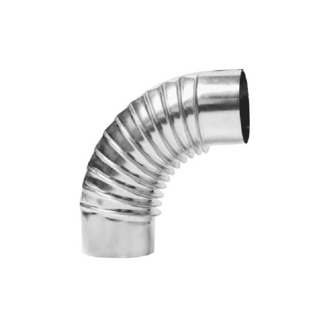 Відведення 120мм, 90 градусів, цинк гофр