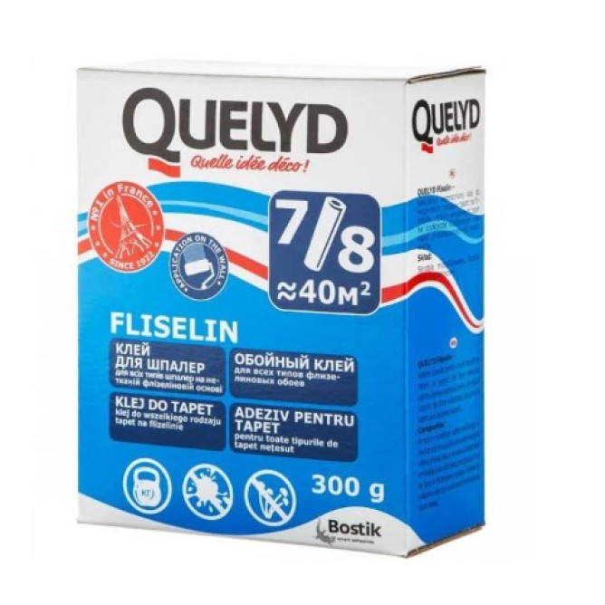 Клей для шпалер флізелін QUELYD 300 г 
