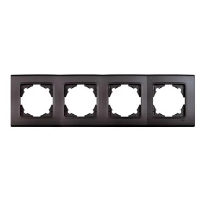Рамка на 4 горизонтальная Linnera Черная Ночь 90484004