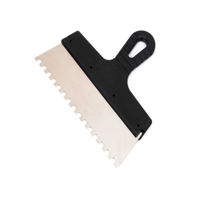 Шпатель з пластмасовою ручкою, 250 мм, зуби 10*10мм 