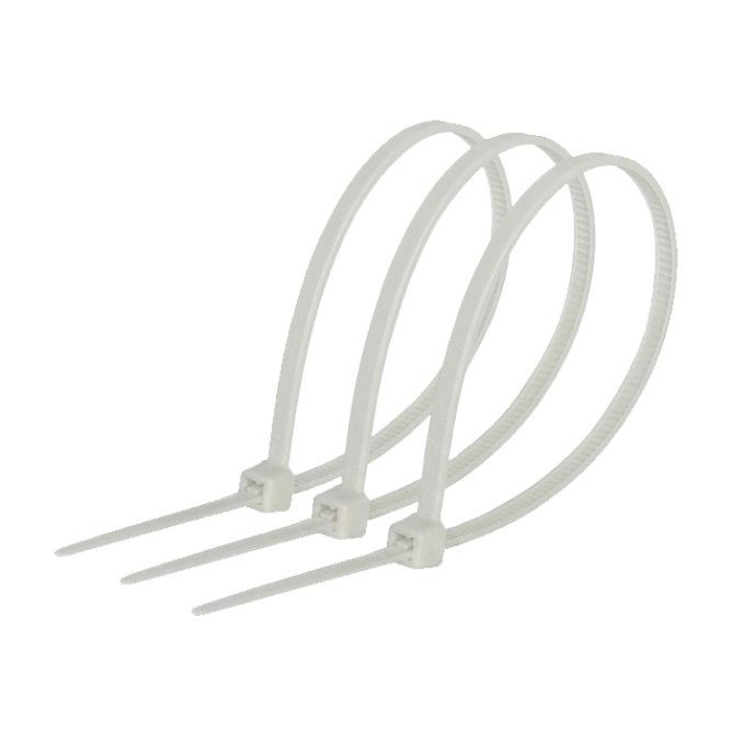 Кабельна стяжка 200х3 мм, пачка 100 шт, біла Apro