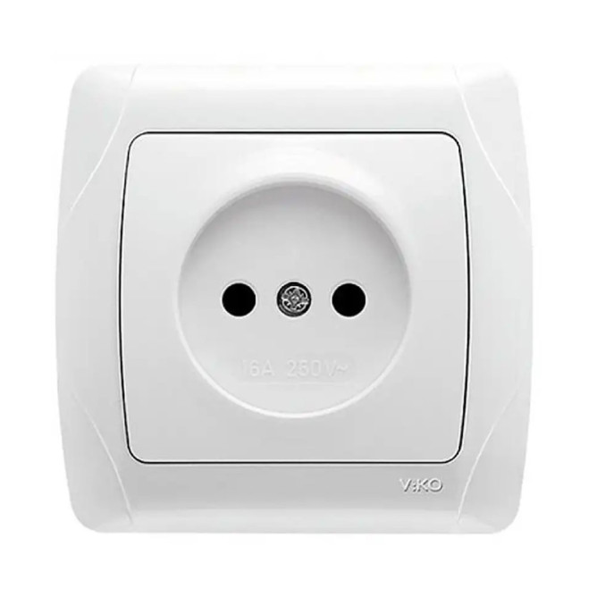 Розетка одинарная без заземления внутренняя VIKO Carmen 90561007
