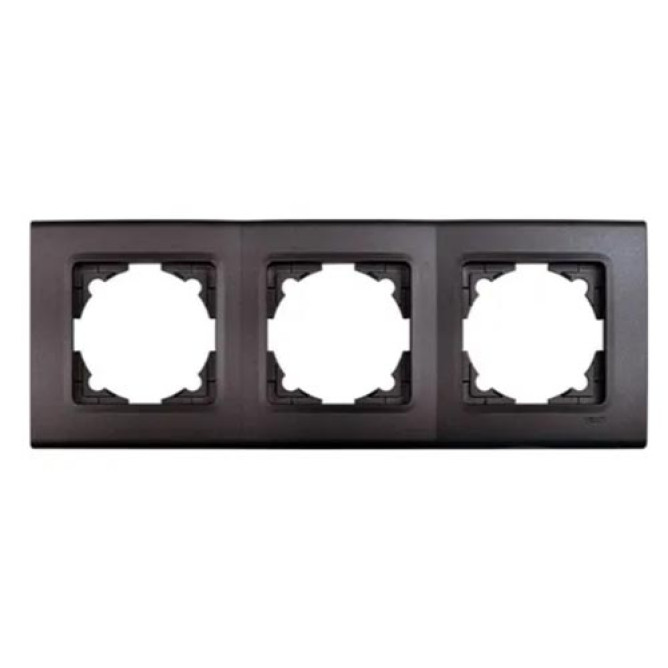 Рамка тройная горизонтальная Linnera Черная Ночь 90484003