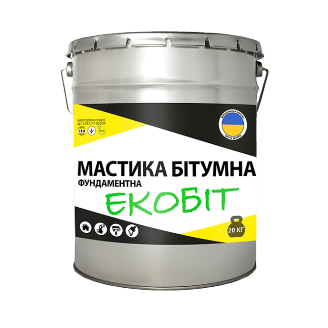 Мастика бітумна для фундаменту Екобіт 20 кг
