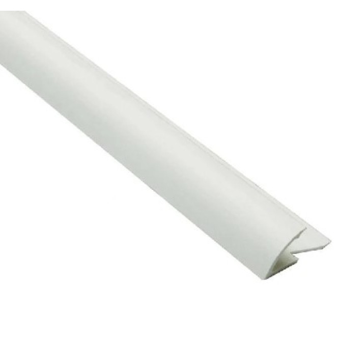 Профиль угловой ПВХ внутренний для плитки 12мм белый 2,5м