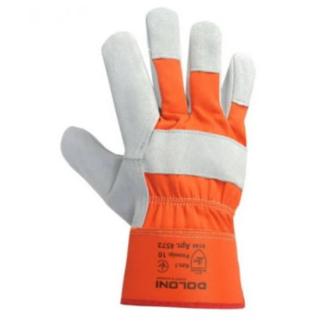 Рукавички D-POWER комбіновані ОРАНЖЕВІ 4573 Краги