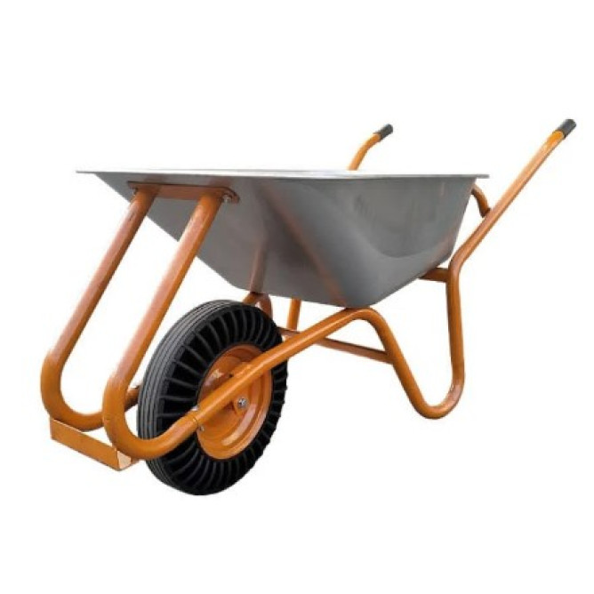 Тачка будівельна 1-колісна WB9618К каучукове колесо, 90/170л, 200 кг 84067 Budfix