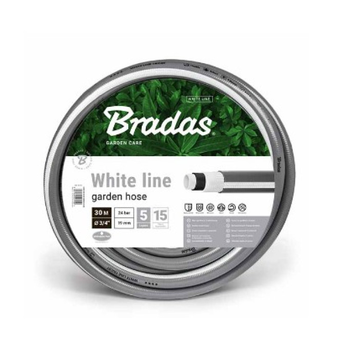 Шланг поливальний армований Брадас White Line 1/2" WWL1/2 20 м (5 шаровий)