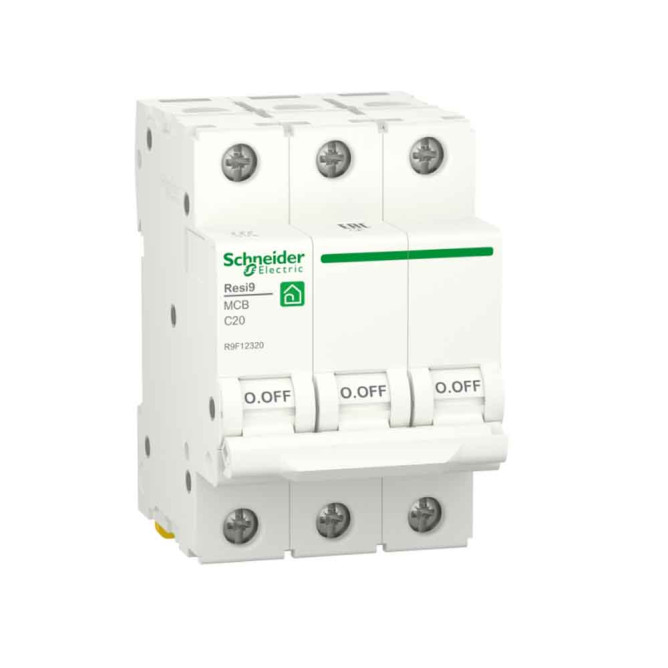 Автомат 6kA 3P 20A C, Resi9 Schneider Electric R9F12320
