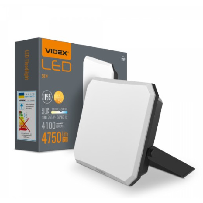 Прожектор Videx 50W 5000К VLE-F3-0505B ЧЕРНЫЙ 27715 