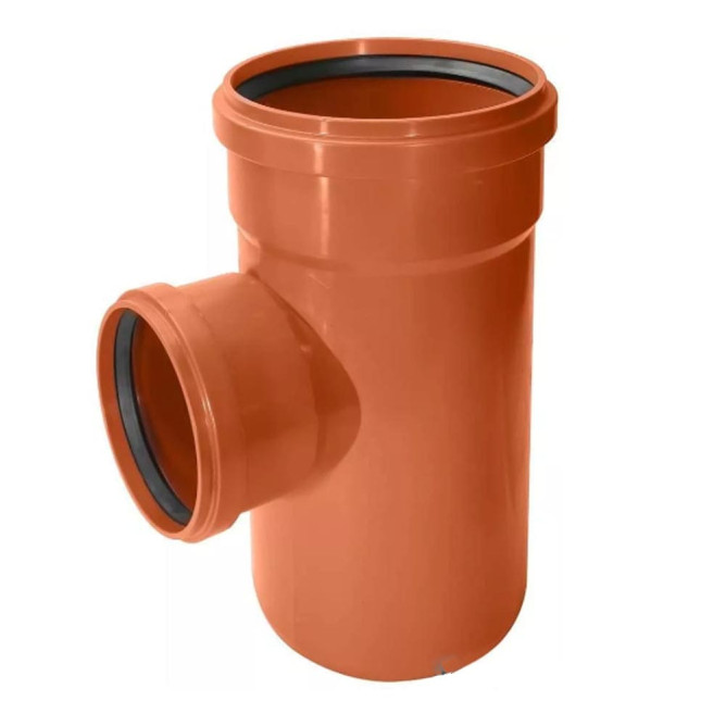 Тройник канализационный ПВХ 160х110х90° (рыжий)