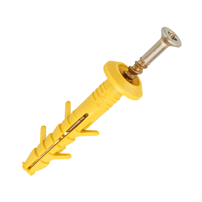 Дюбель забивний гриб 6х40 з поліпропілену, пачка 100 шт 