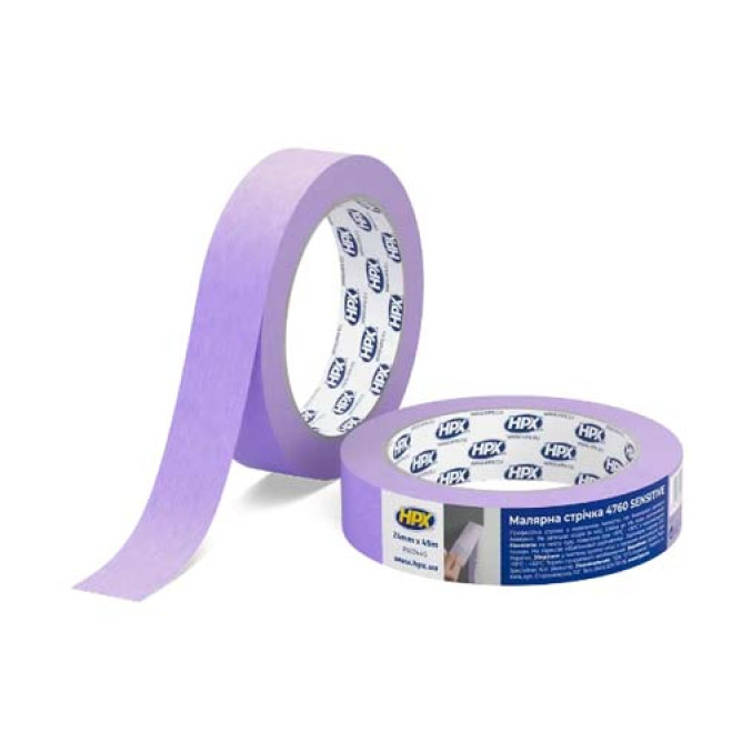 Малярна стрічка для делікатних поверхонь HPX4760 60С 48мм х 45м пурпурний PW4845