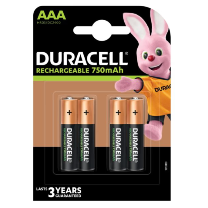 Батарейка - акумулятор Duracell ААА (міні-пальчикова) 45019