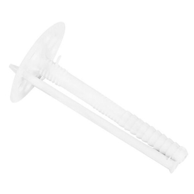 Дюбель для теплоізоляції 10*100 з пластиковим цвяхом БІЛИЙ 10*100мм 100 шт ПАЧКА