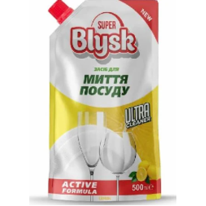Засіб для миття посуду Super Blysk дой-пак 0.5 л