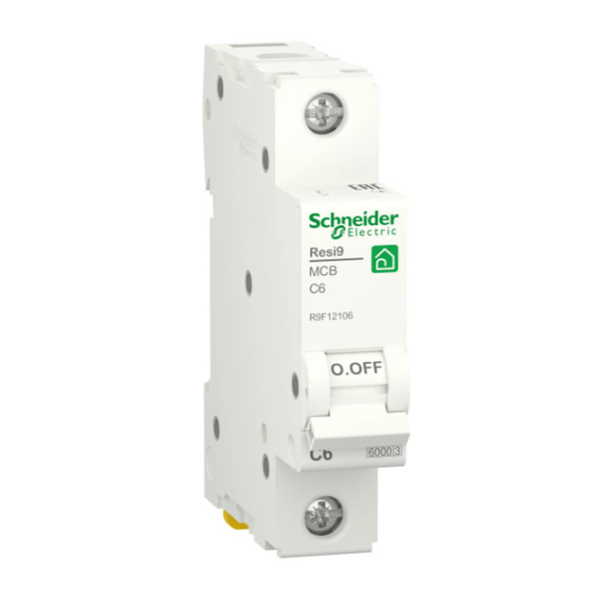 Автомат 6kA 1P 6A C, Resi9 Schneider Electric R9F12106