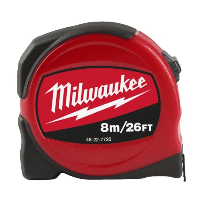 Рулетка строительная 8 м х 25 мм Milwaukee Slimline S8-26/25 (48227726)