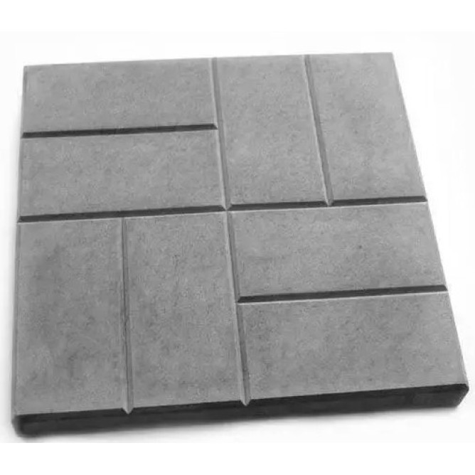 Плитка тротуарная 400*400*45 серая ПАРКЕТ