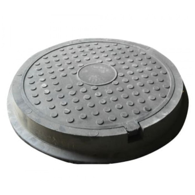 Люк КРУГЛИЙ полімерпіщаний без замка чорний 4,5т