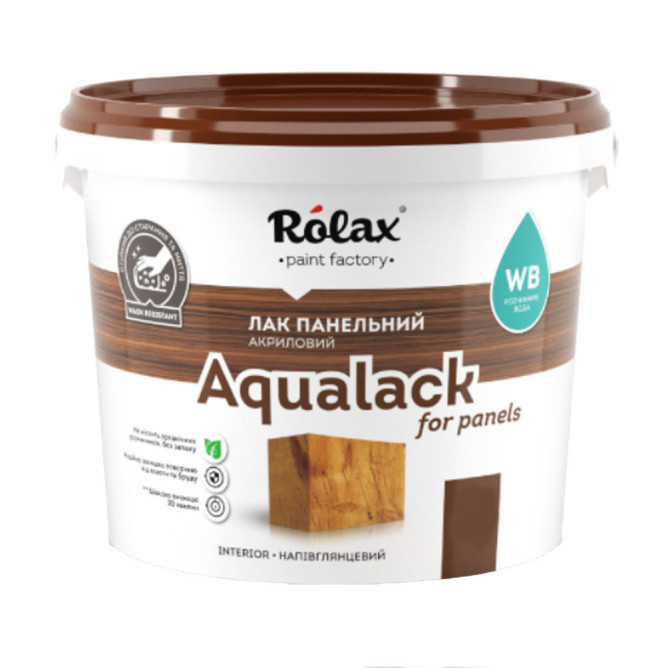Лак акриловий панельний Rolax Аквалак 3 кг