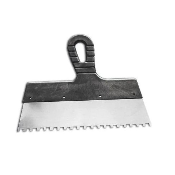 Шпатель з пластмасовою ручкою 300 мм, зуби 8*8мм 